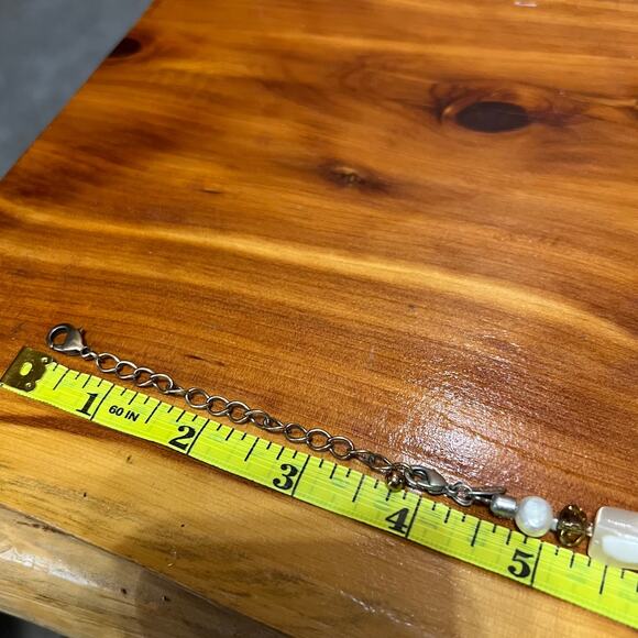 Lia Sophia Seascapes Mother Of Pearl Necklace & Earrings Set NEW Chunky Pearls - Picture 2 of 10